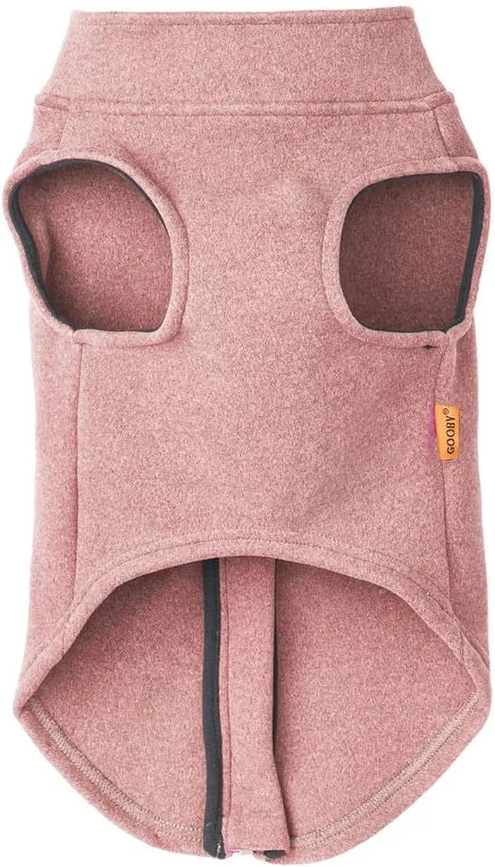 Gooby Zip Up Microfiber Fleece Dog Sweater - Pink, X-Small - Warm Double Layered Soft Microfiber Fleece Step-in Jacket Without Ring Leash - Winter Sweaters for Small & Medium Dogs