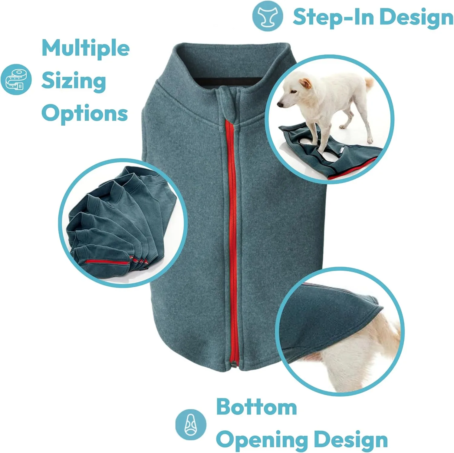 Gooby Zip Up Microfiber Fleece Dog Sweater - Pink, X-Small - Warm Double Layered Soft Microfiber Fleece Step-in Jacket Without Ring Leash - Winter Sweaters for Small & Medium Dogs