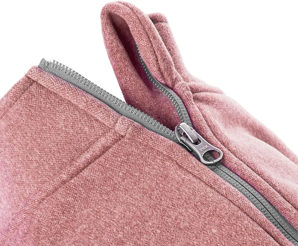 Gooby Zip Up Microfiber Fleece Dog Sweater - Pink, X-Small - Warm Double Layered Soft Microfiber Fleece Step-in Jacket Without Ring Leash - Winter Sweaters for Small & Medium Dogs