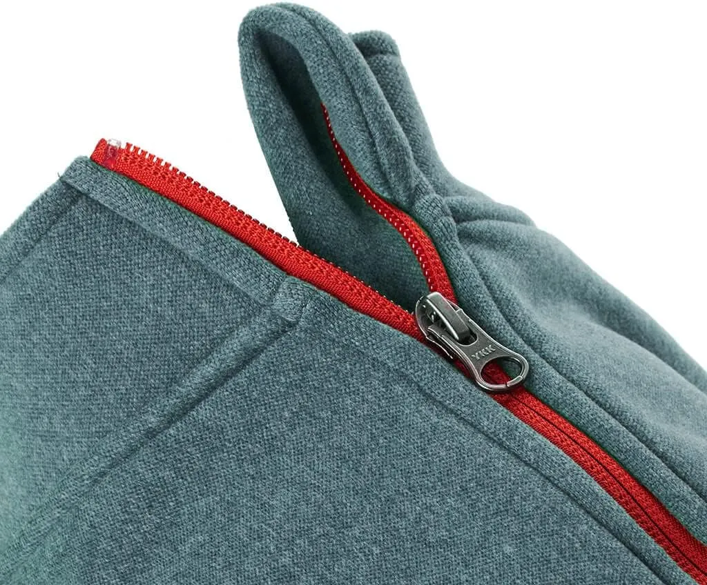 Gooby Zip Up Microfiber Fleece Dog Sweater - Turquoise, X-Small - Warm Double Layered Step-in Jacket Without Ring Leash - Winter Sweaters for Small and Medium Dogs