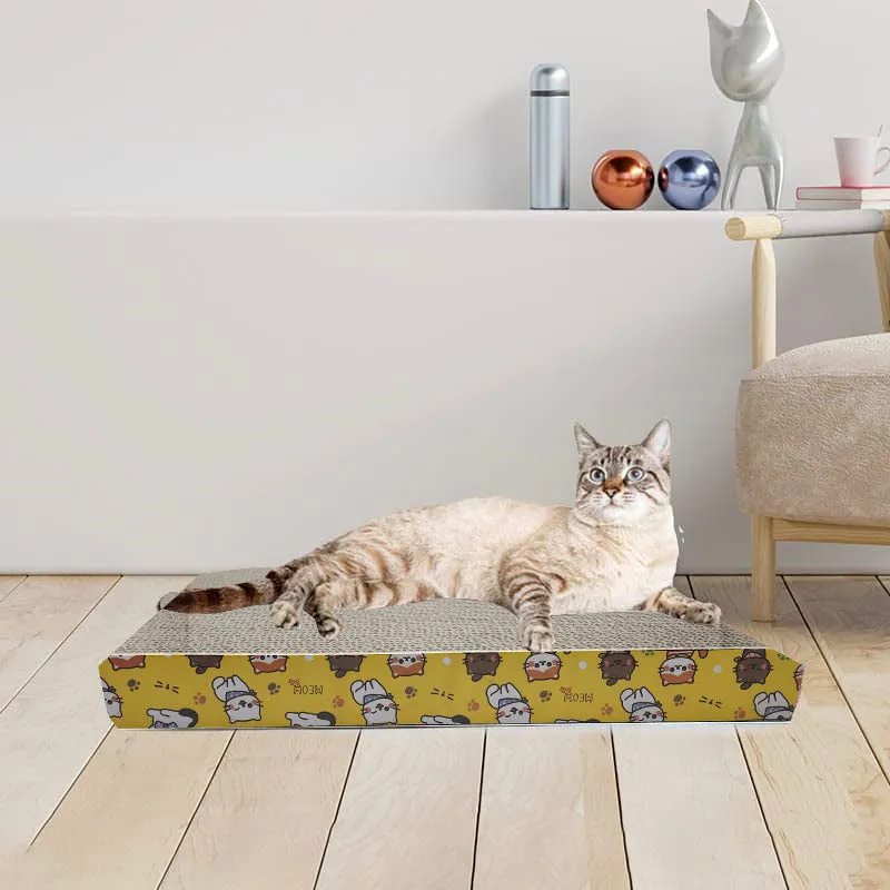 Goofy Tails Recycled Paper Shaped Cat Scratcher - Flat