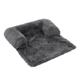Grey Calming Plush Lounger - 102cm x 89cm x 16cm