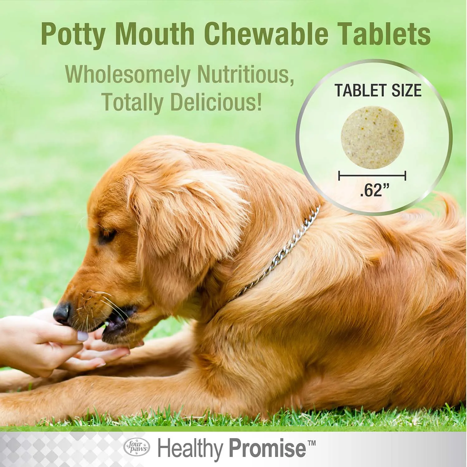 Healthy Promise Potty Mouth Tablets, Coprophagia Stool Eating Deterrent for Dogs, 90 ct