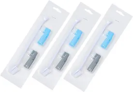 Hemoton 3pcs Dog Cat Toothbrush Set 6pcs Finger Toothbrush Pet Cleaning Brush Care Kit