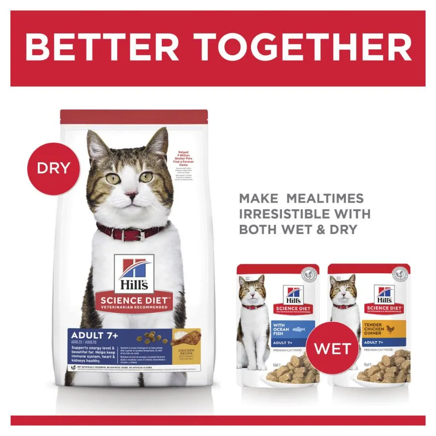 Hills Science Diet Adult 7 Plus Senior Dry Cat Food