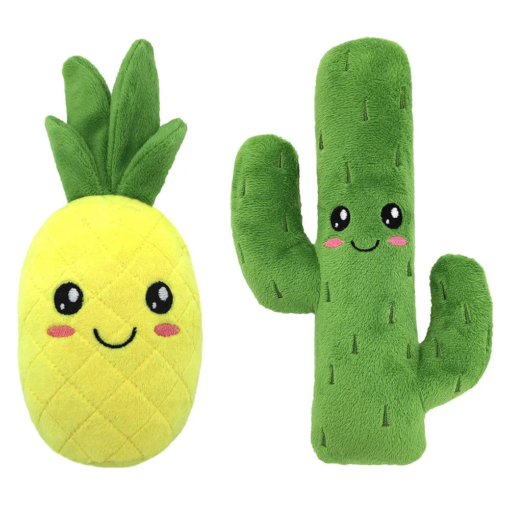 Interactive Squeaky Plush Dog Toys
