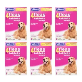 Johnsons 4Fleas for Large Dogs 3 x 6 Tablets