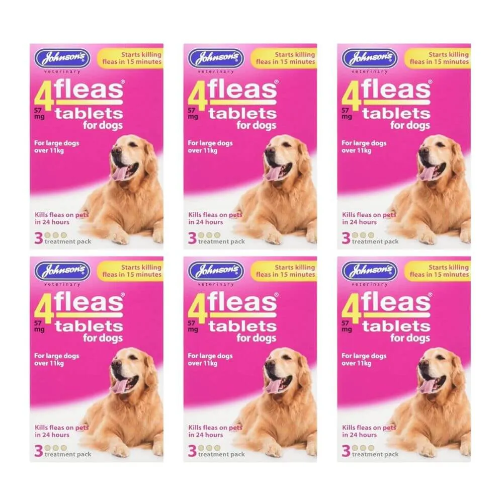 Johnsons 4Fleas for Large Dogs 3 x 6 Tablets