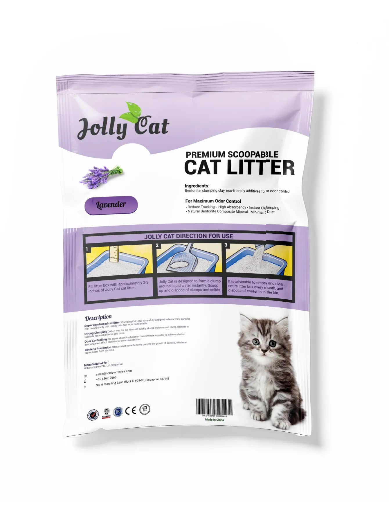 Jollycat Lavender Cat Litter 10L