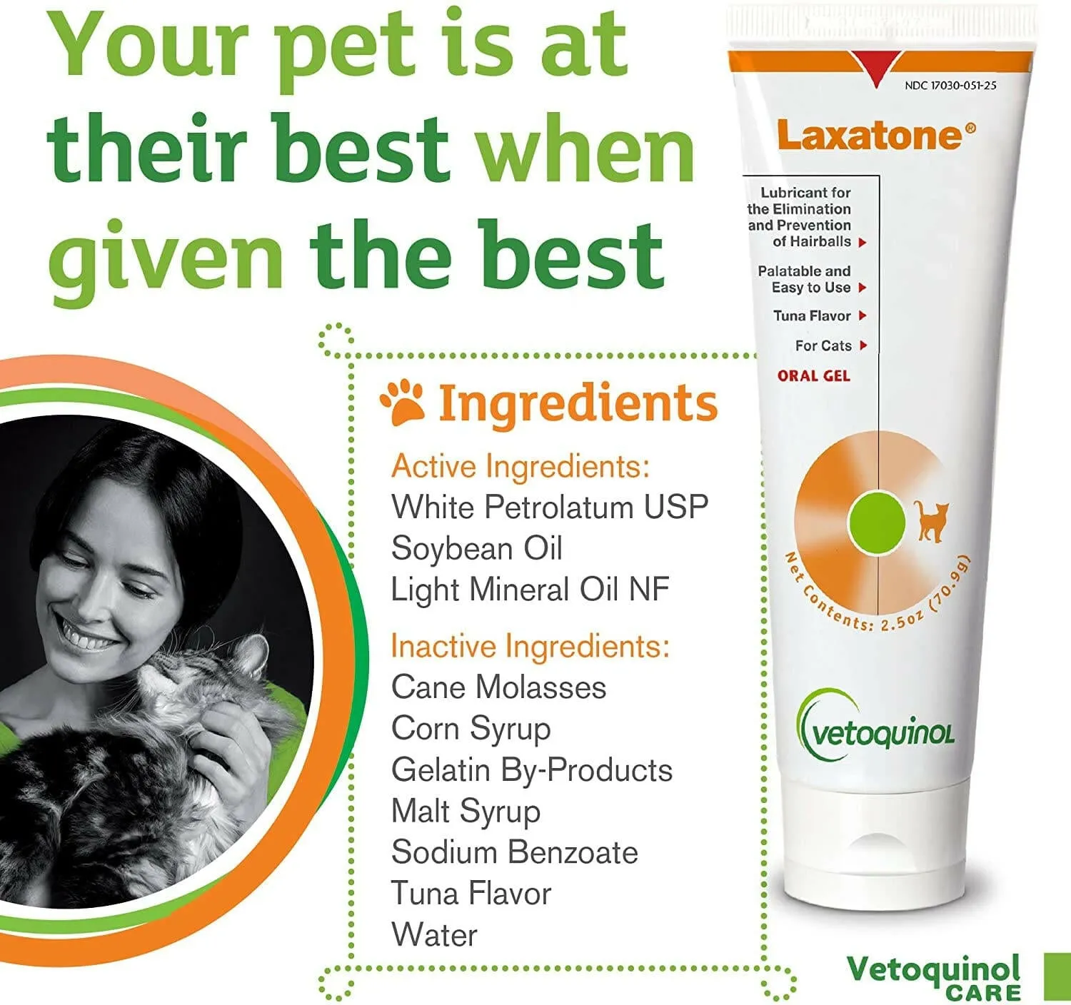 Laxatone Gel Hairball Control for Cats (Tuna Flavor)