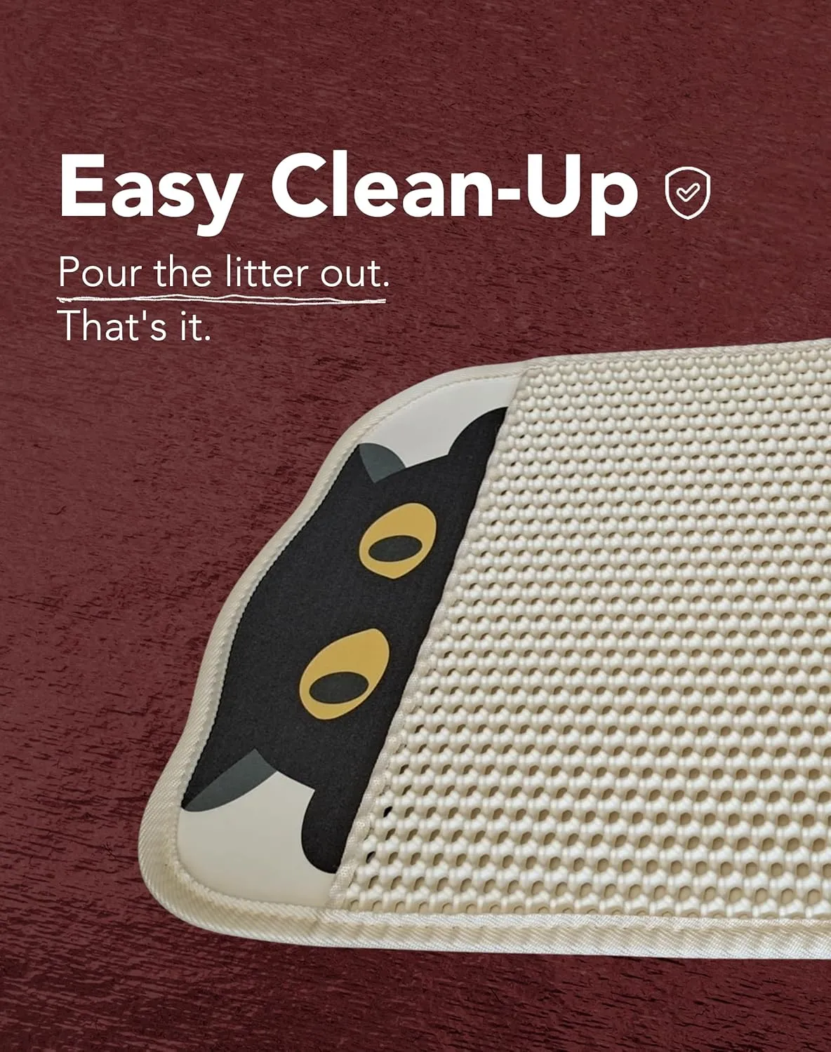 Lukamoo Cute Double-Layer Litter Mat, Ideal for Any Cat Litter