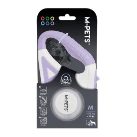 M-PETS Flash Retractable Leash White & Purple