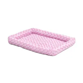 MidWest Homes for Pets QuietTime Bolster Dog Bed Pink 12in X 18in