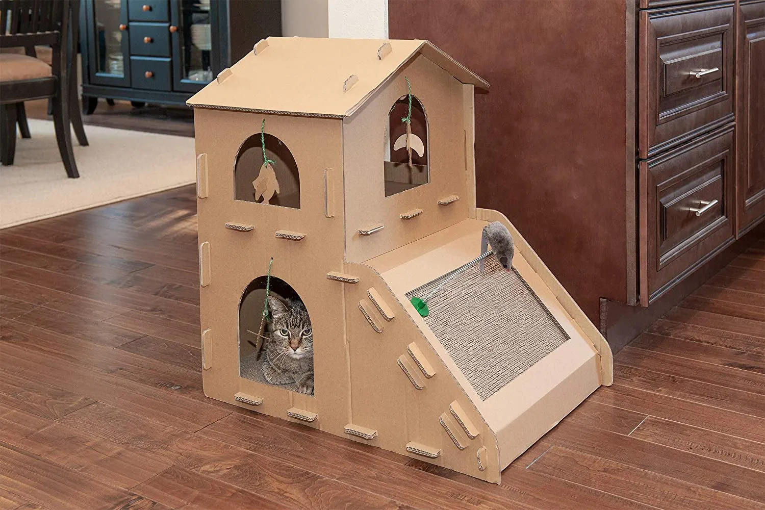Multi-Level Cardboard Cat House