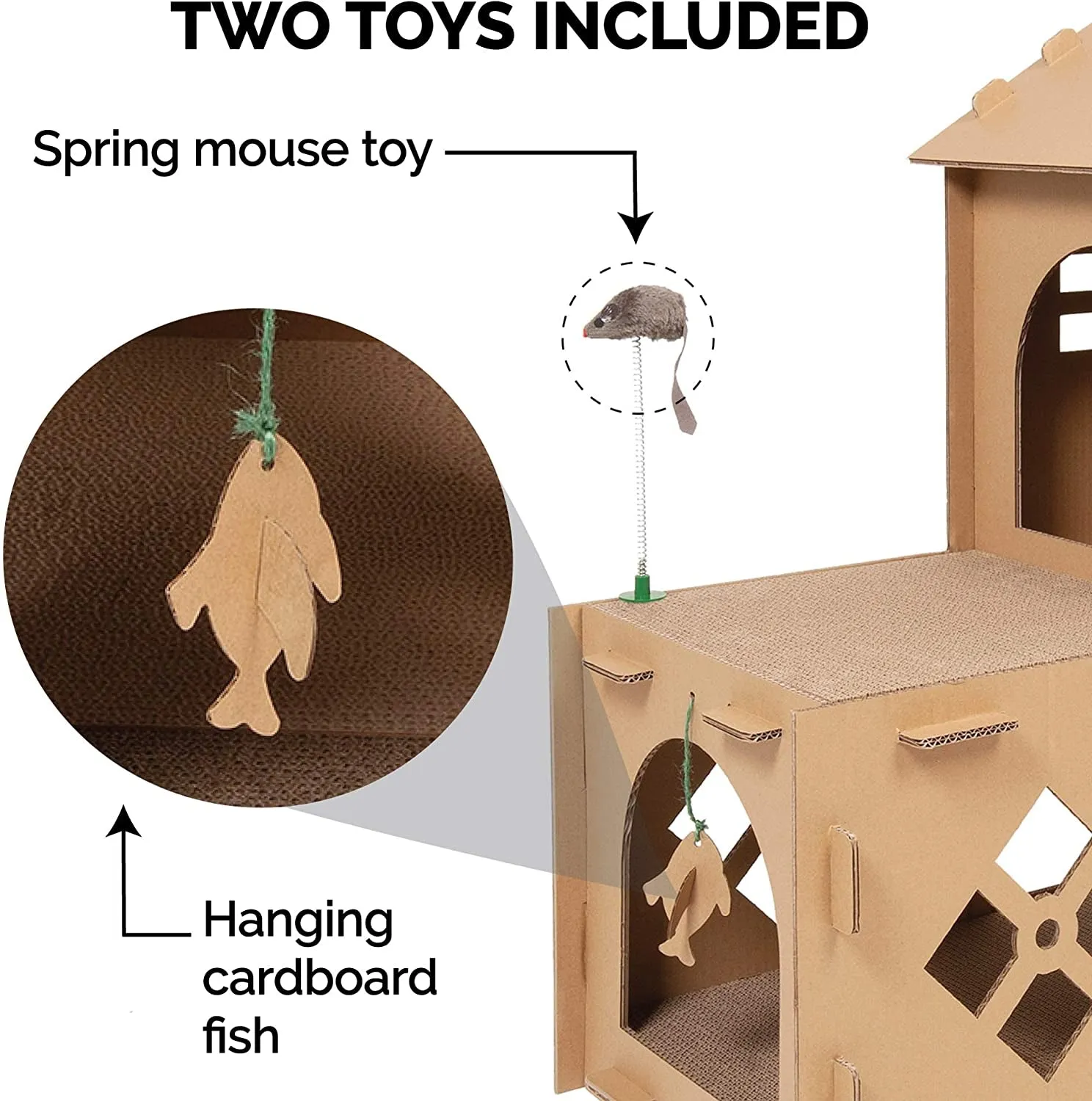 Multi-Level Cardboard Cat House