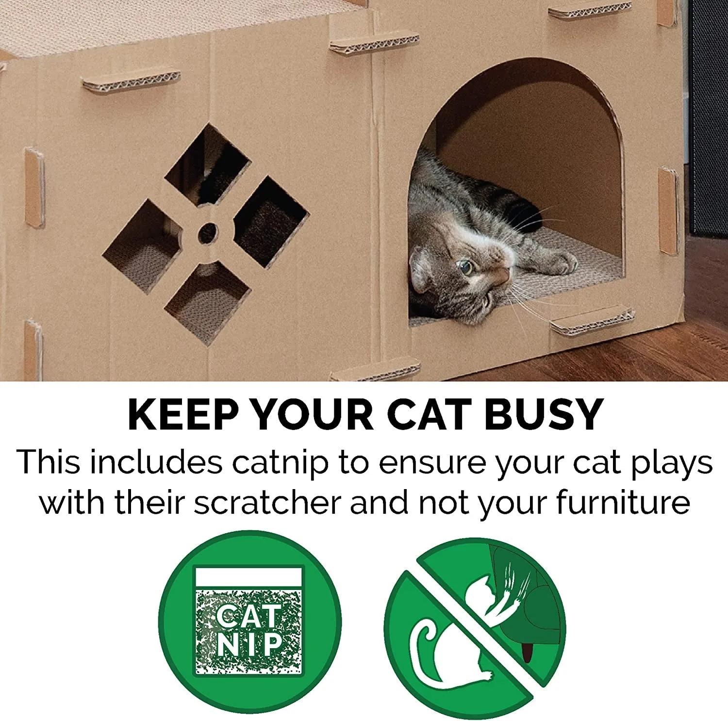 Multi-Level Cardboard Cat House