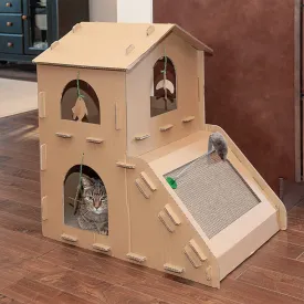 Multi-Level Cardboard Cat House