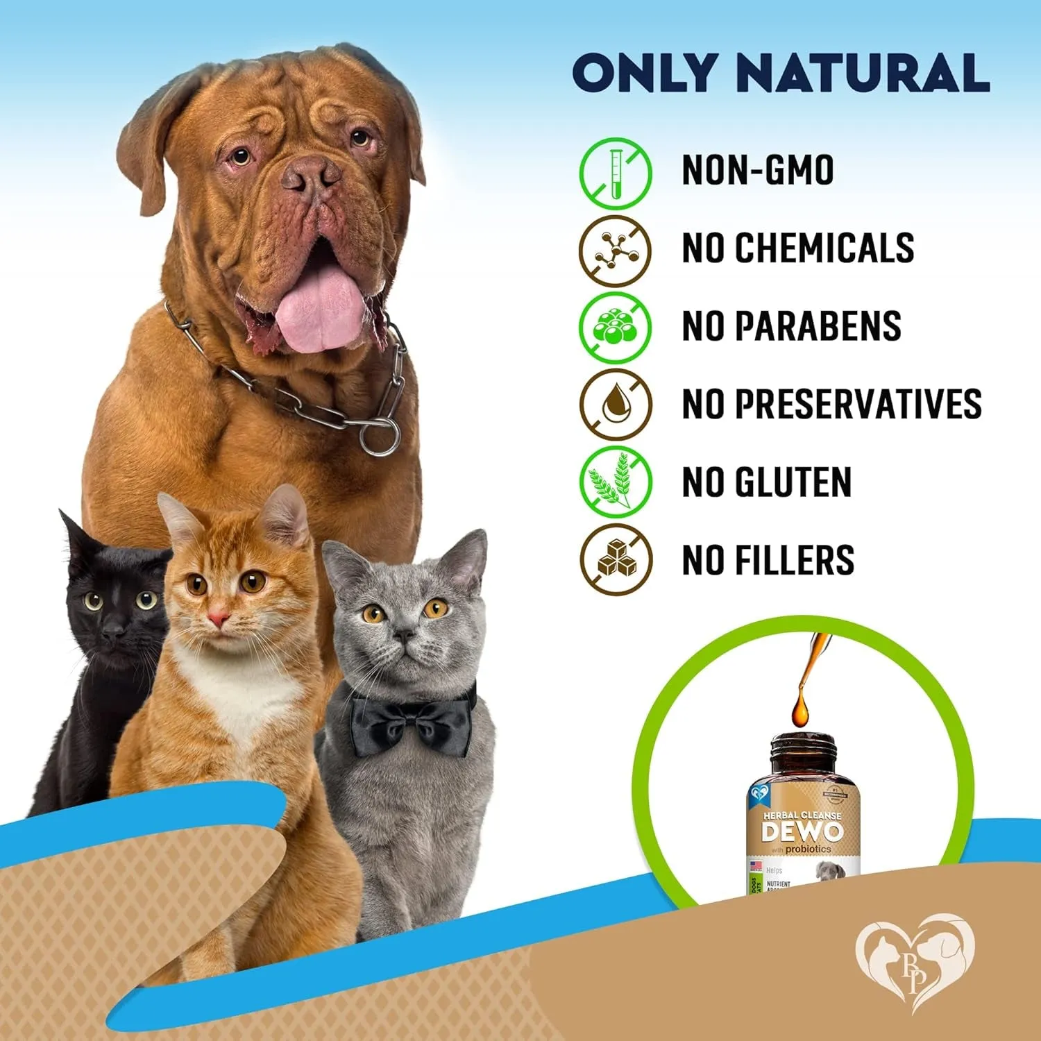 Natural Cleanse Fot Cats and Dogs All Breeds and Size - Puppy & Kitten - 2Oz