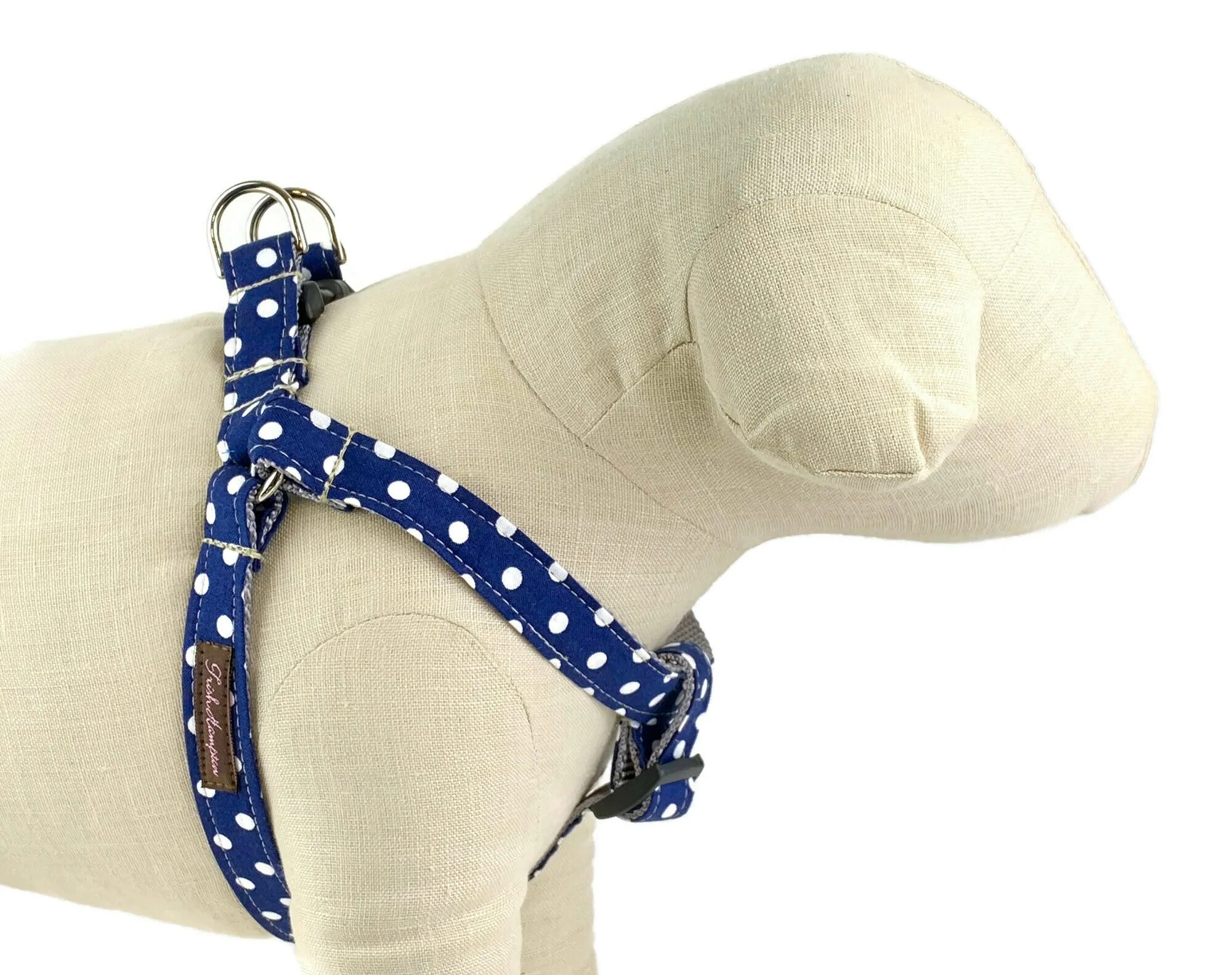 Navy/White Polka Dot Harness - 502