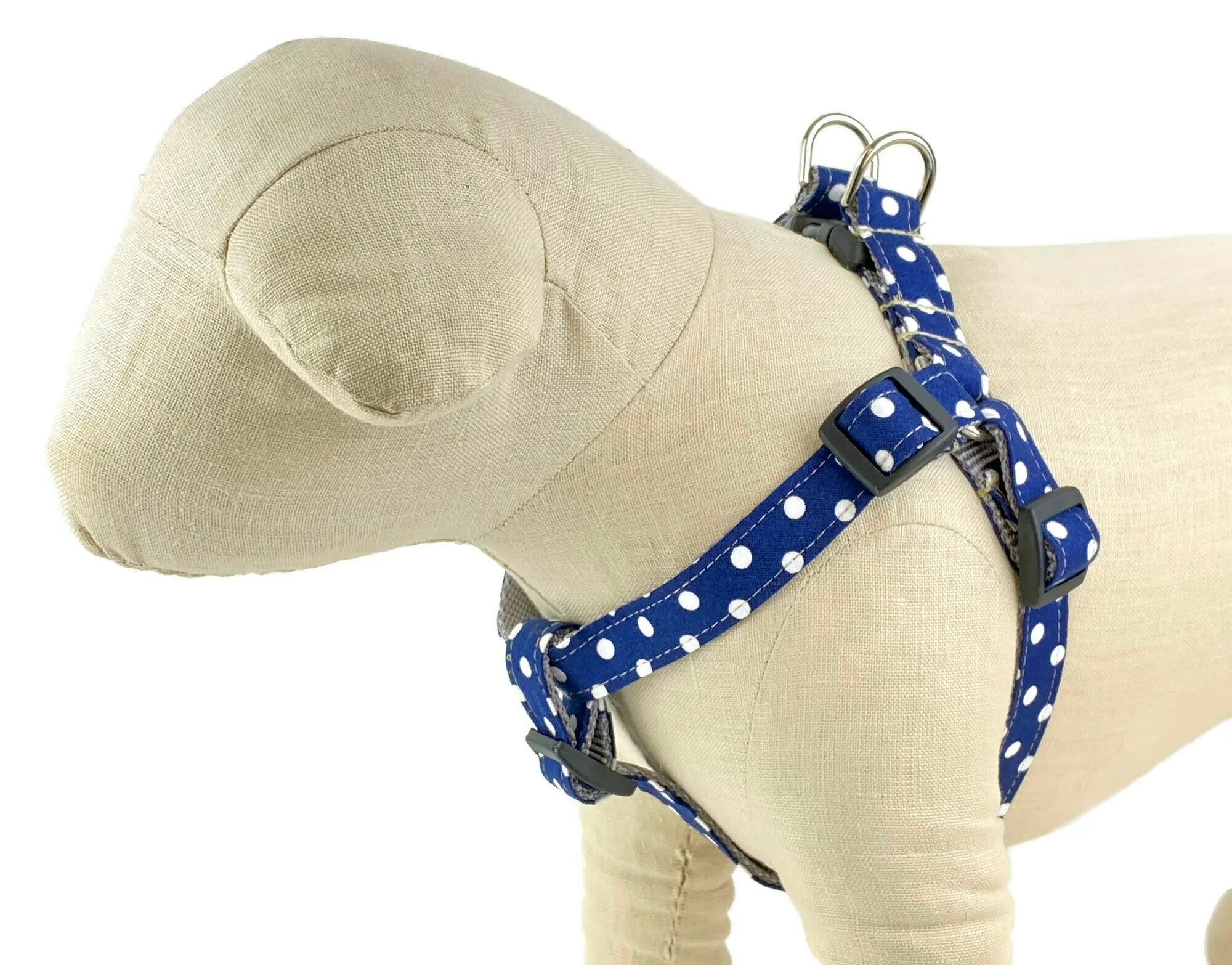 Navy/White Polka Dot Harness - 502
