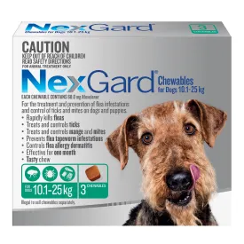 NexGard Dog 10.1-25kg Green