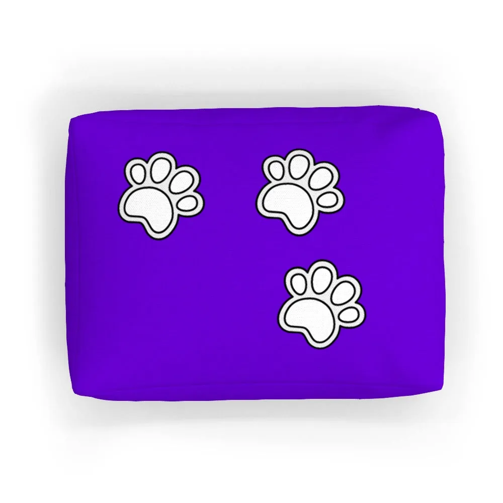 Pet Bed - Paws on Purple