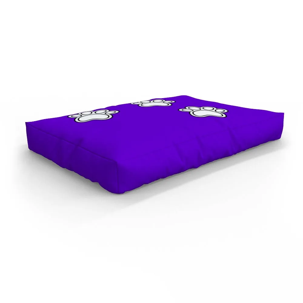 Pet Bed - Paws on Purple