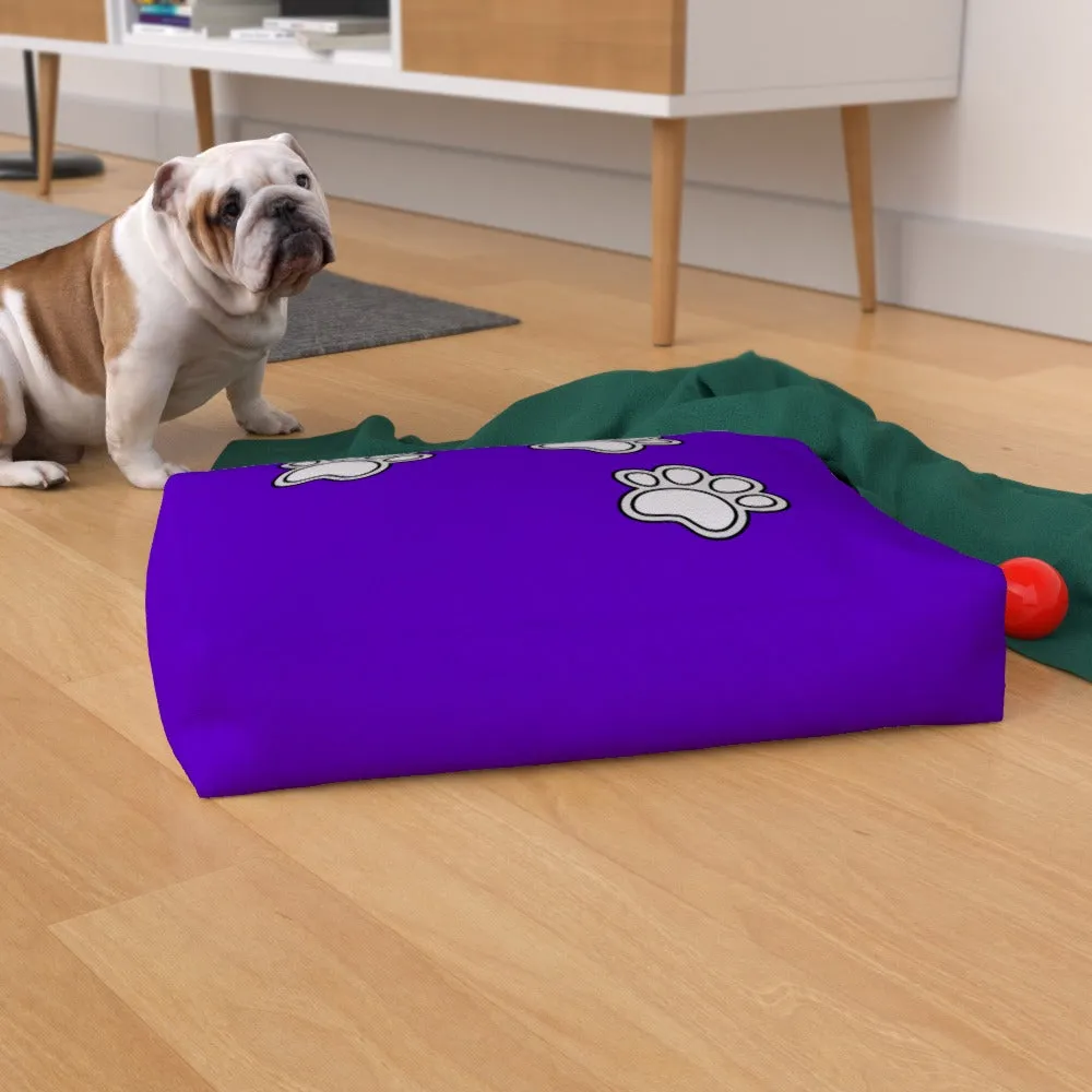 Pet Bed - Paws on Purple