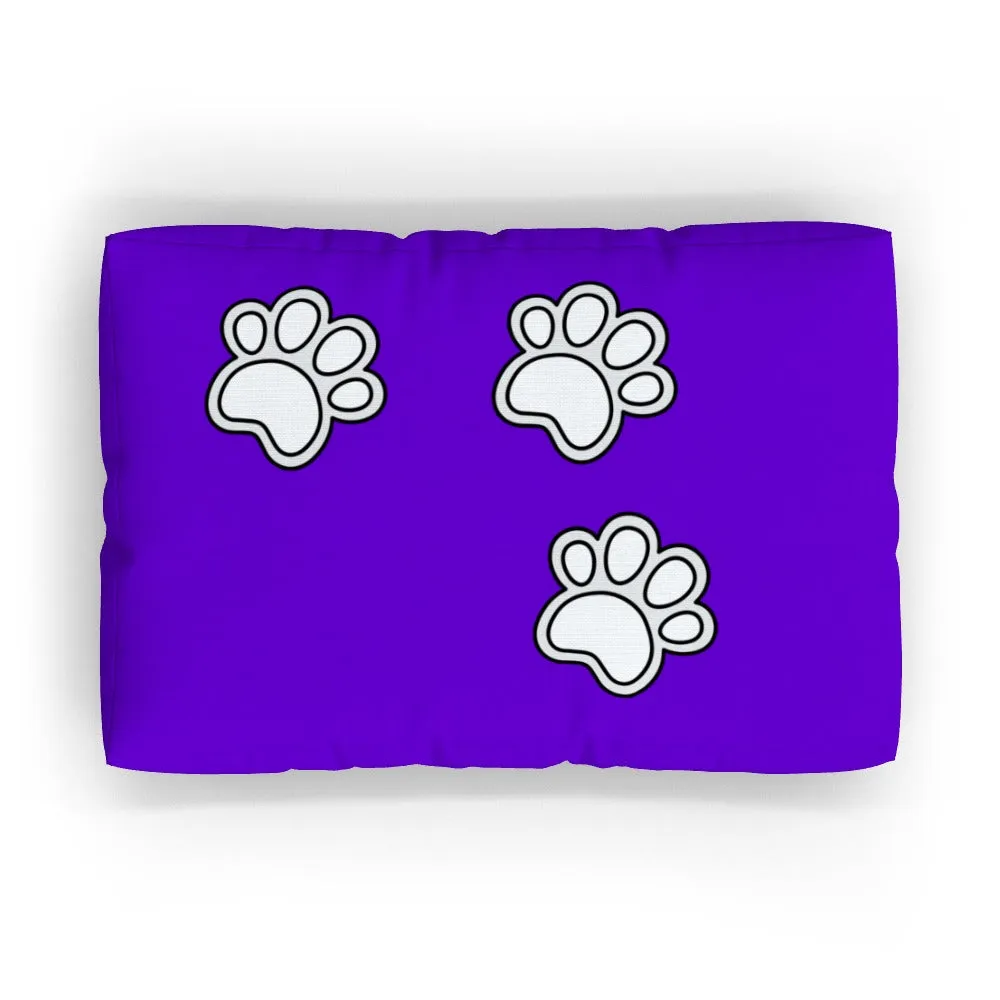 Pet Bed - Paws on Purple
