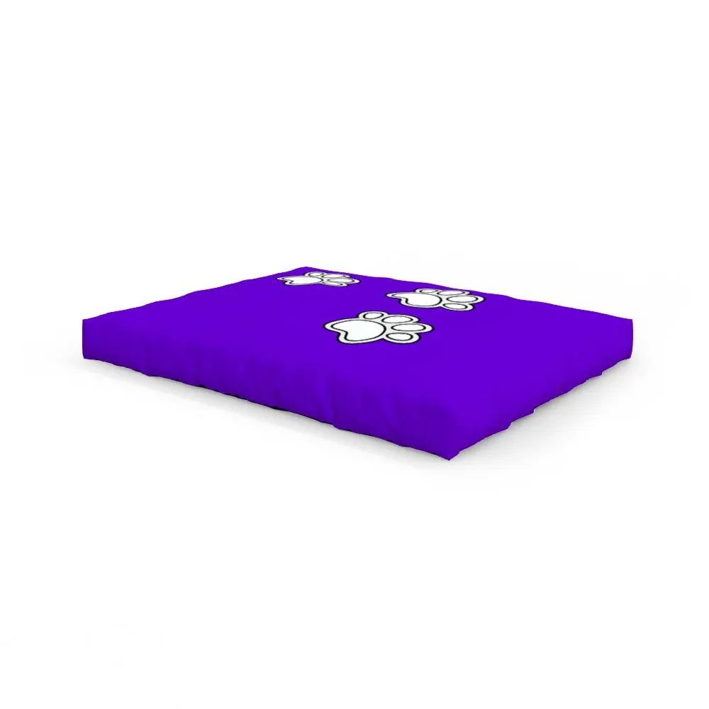 Pet Bed - Paws on Purple