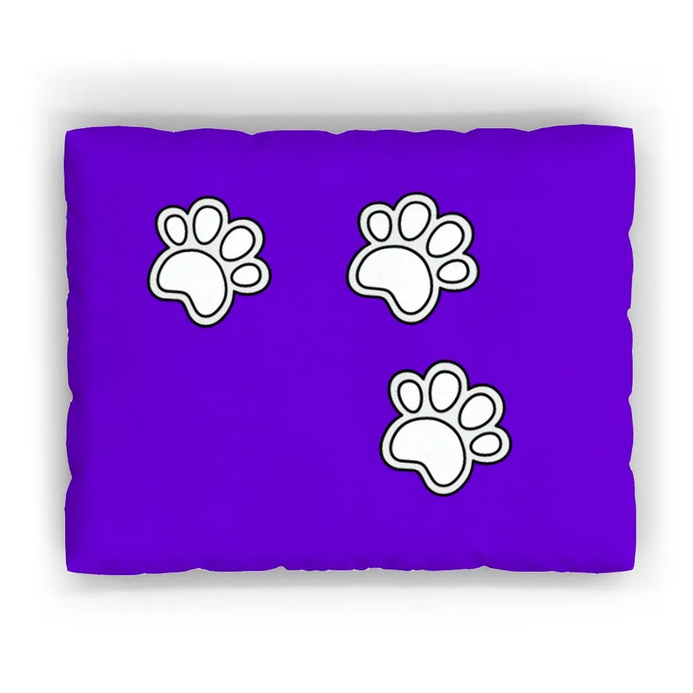 Pet Bed - Paws on Purple