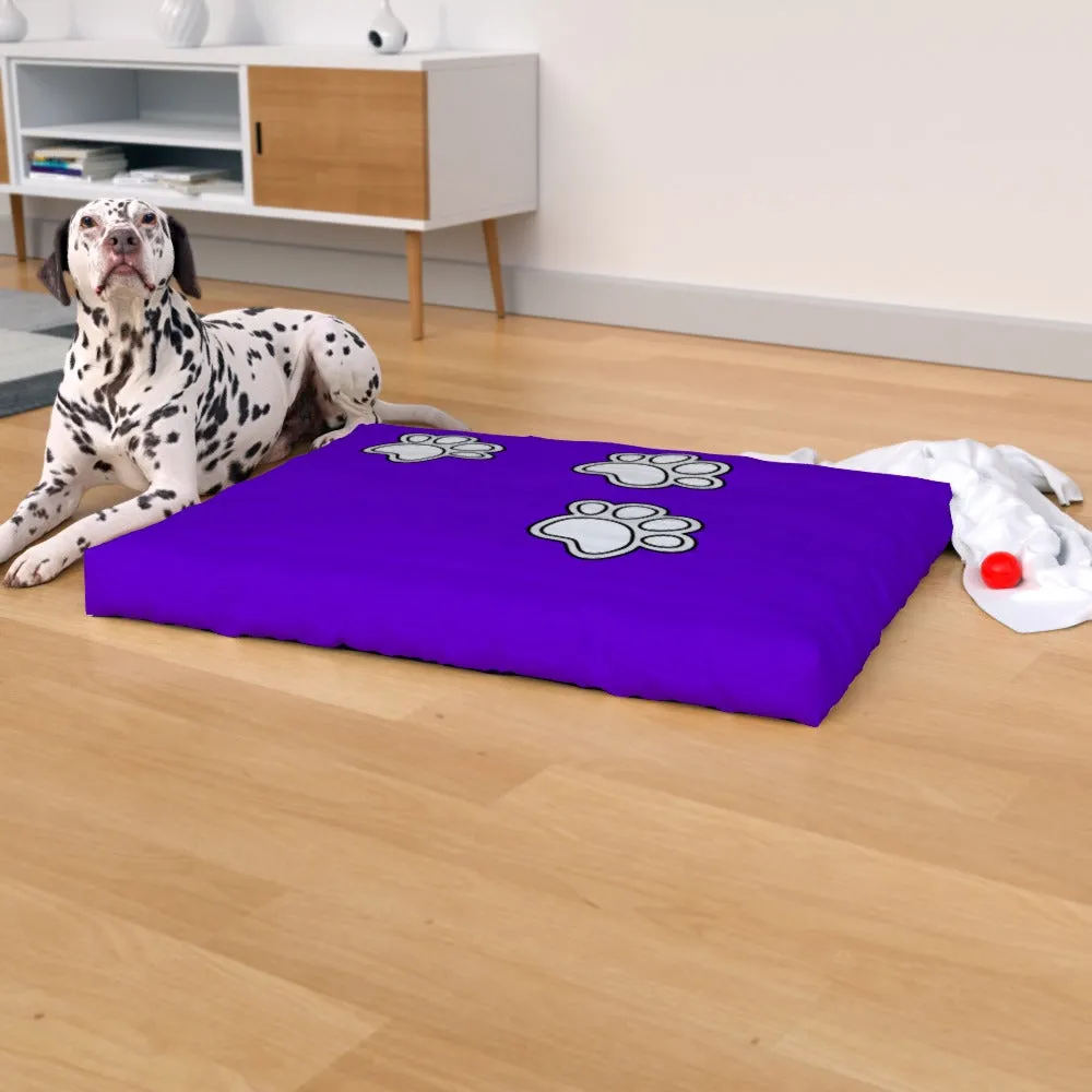 Pet Bed - Paws on Purple