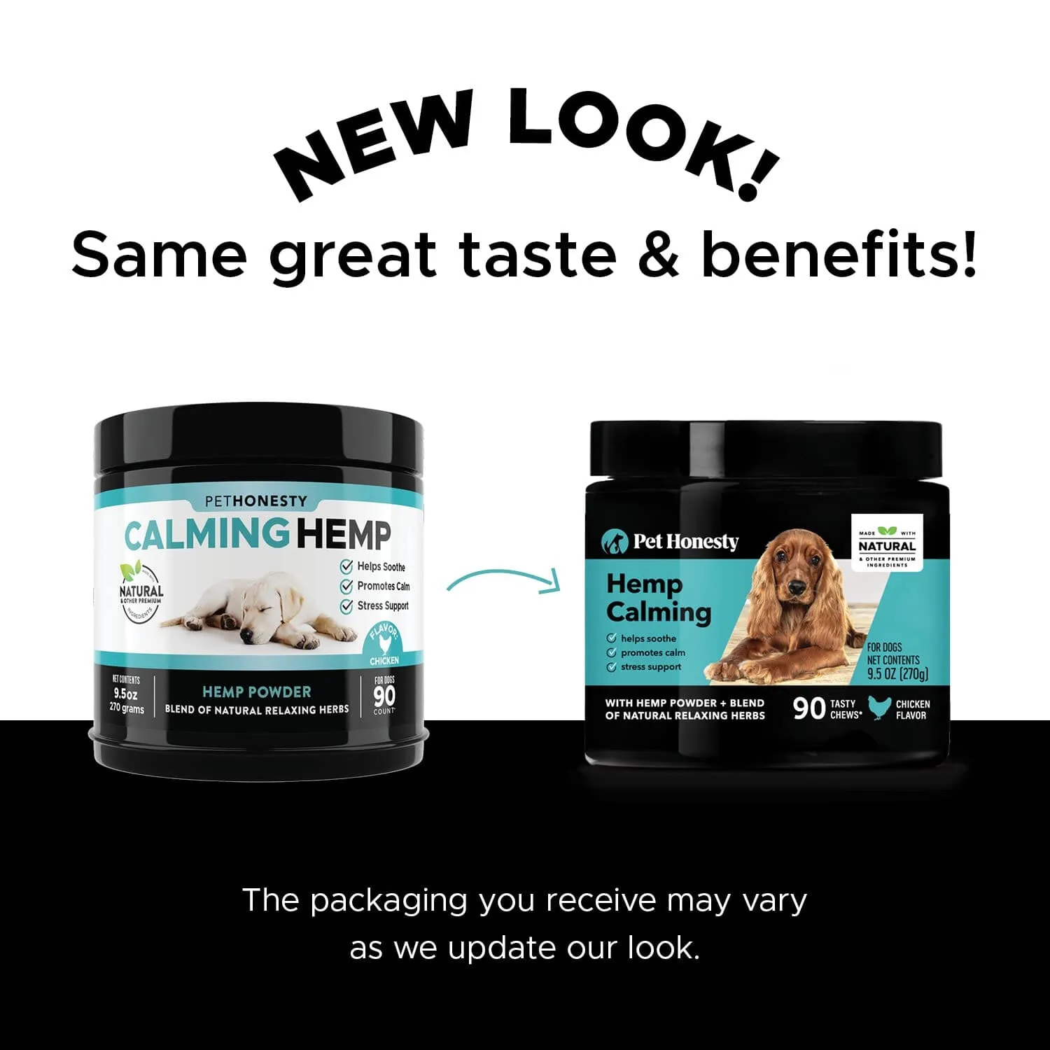 Pet Honesty Hemp and Valerian Root Calming Chicken Chewy Dog Supplements - 90 Count - 9.5 Oz