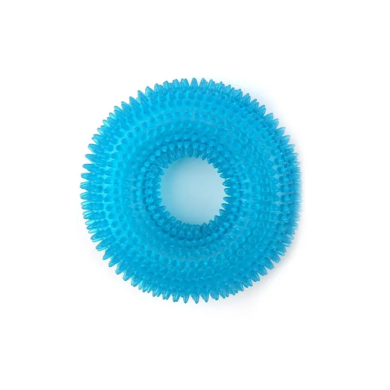 Pet Toys Bite Resistant Sound Toy Ball Chew Teeth Clean Large Dog Golden Retriever Barbed TPR Train Teeth Cleaning Jouet Chien