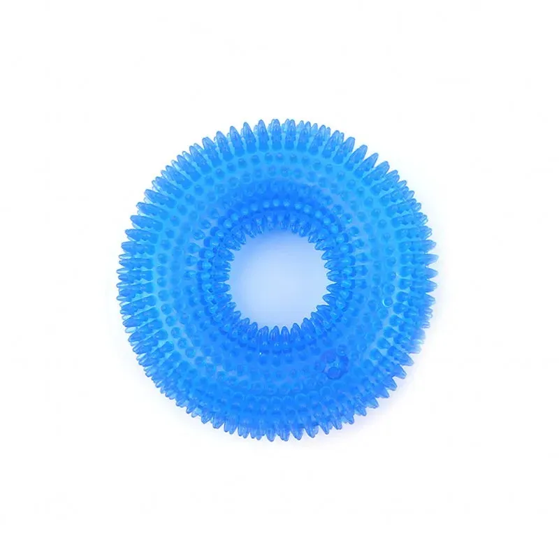 Pet Toys Bite Resistant Sound Toy Ball Chew Teeth Clean Large Dog Golden Retriever Barbed TPR Train Teeth Cleaning Jouet Chien
