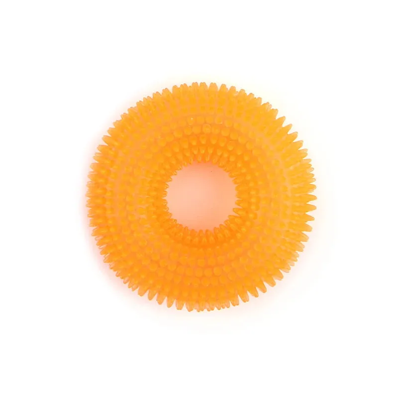 Pet Toys Bite Resistant Sound Toy Ball Chew Teeth Clean Large Dog Golden Retriever Barbed TPR Train Teeth Cleaning Jouet Chien