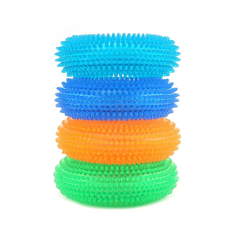 Pet Toys Bite Resistant Sound Toy Ball Chew Teeth Clean Large Dog Golden Retriever Barbed TPR Train Teeth Cleaning Jouet Chien