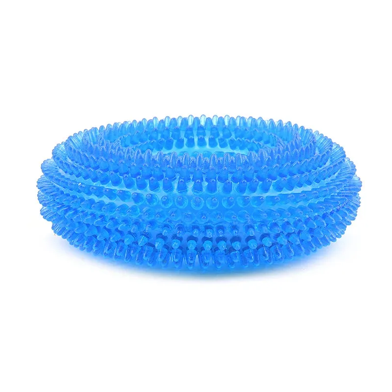 Pet Toys Bite Resistant Sound Toy Ball Chew Teeth Clean Large Dog Golden Retriever Barbed TPR Train Teeth Cleaning Jouet Chien