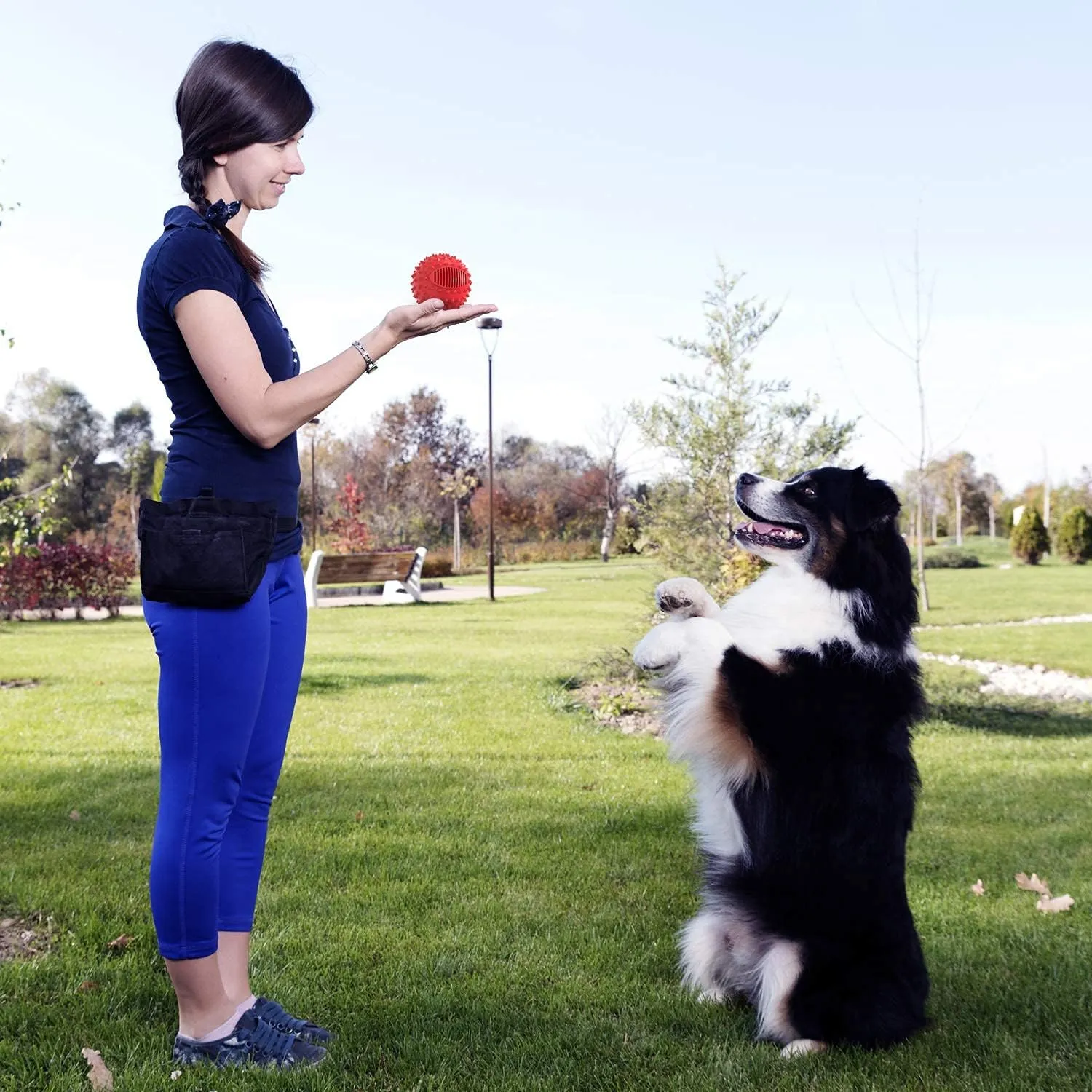 petizer 4" Squeaky Dog Balls for Aggressive Chewers, Durable Interactive Dog Chew Toys for Teething, Floatable Indestructible Rubber Spiky Ball, Tough Pet Toys for Small, Medium & Large Breeds