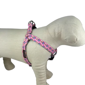 Pink/Aqua Flower Vines Dog Harness -1066