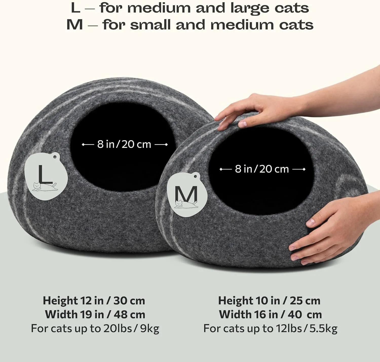 Premium Felt Cat Round Bed