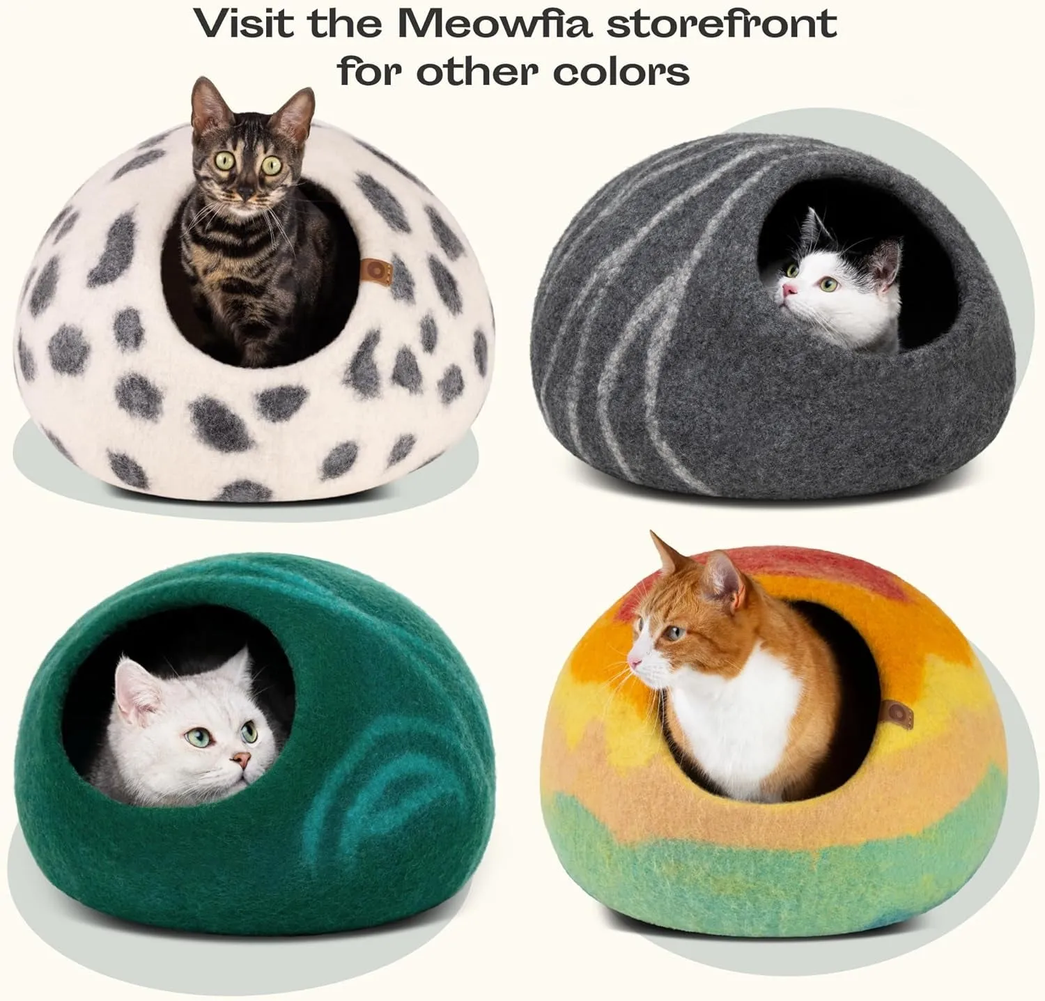 Premium Felt Cat Round Bed