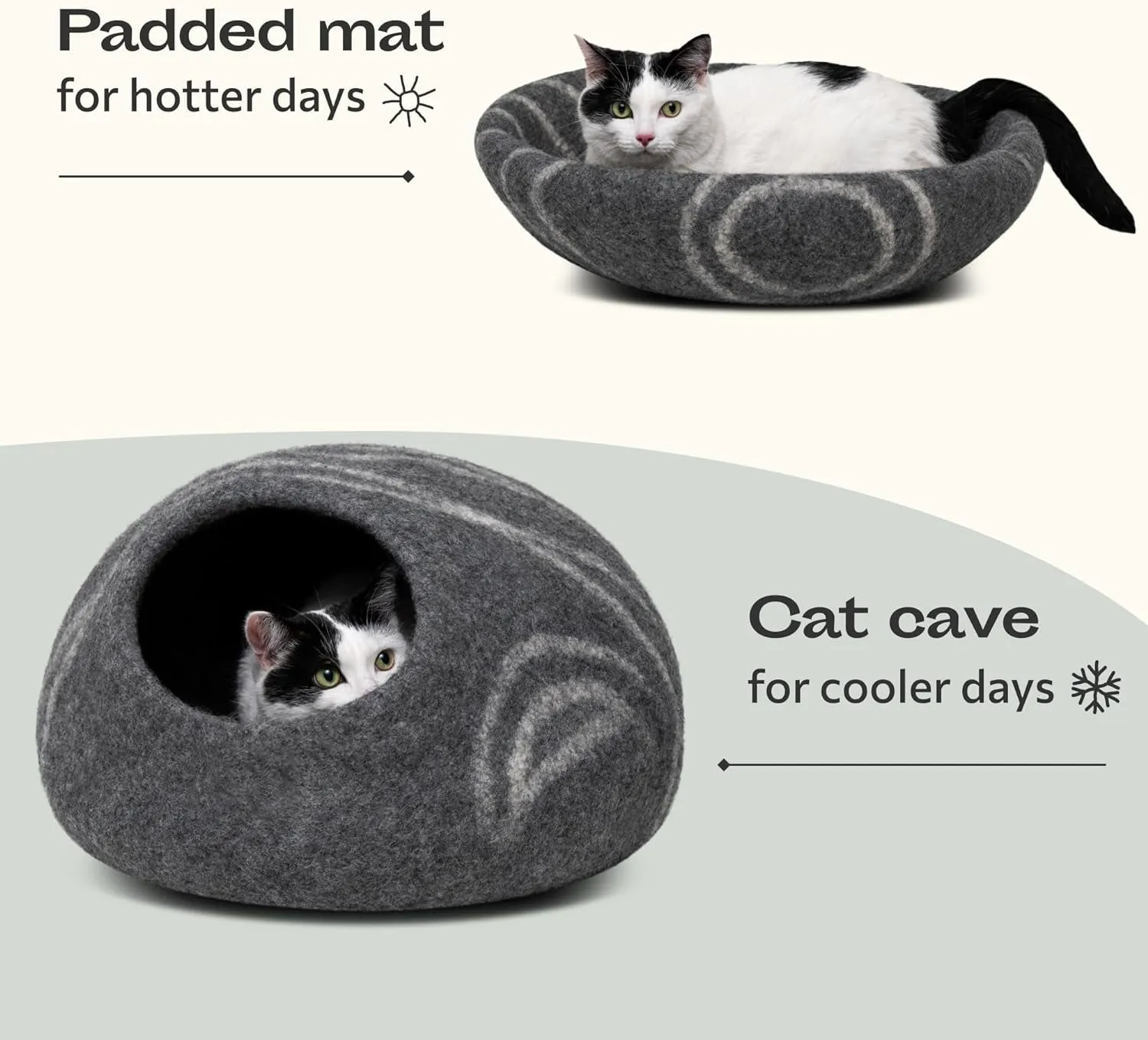 Premium Felt Cat Round Bed