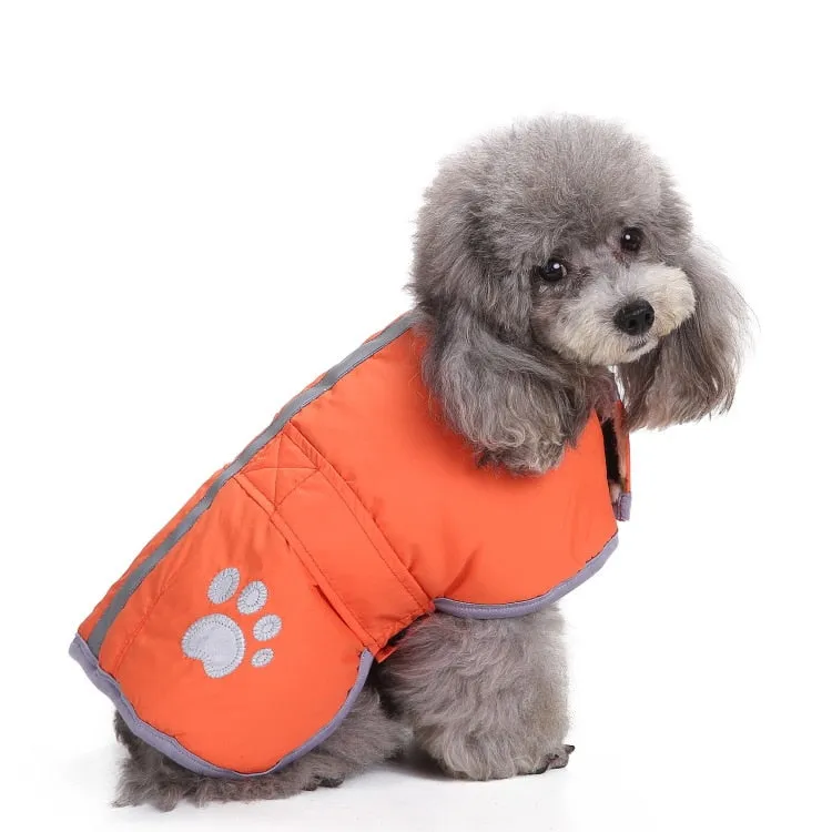 Reflective autumn and winter pet dog clothes small dog warm reflective dog clothes _mkpt44