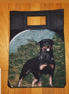 Rottweiler Dog Purse Computer Hand Bag