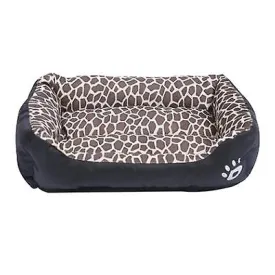 S 43*32cm leopard print Pet cat, dog bed, soft and comfortable pet nest AZ21805