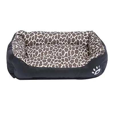 S 43*32cm leopard print Pet cat, dog bed, soft and comfortable pet nest AZ21805