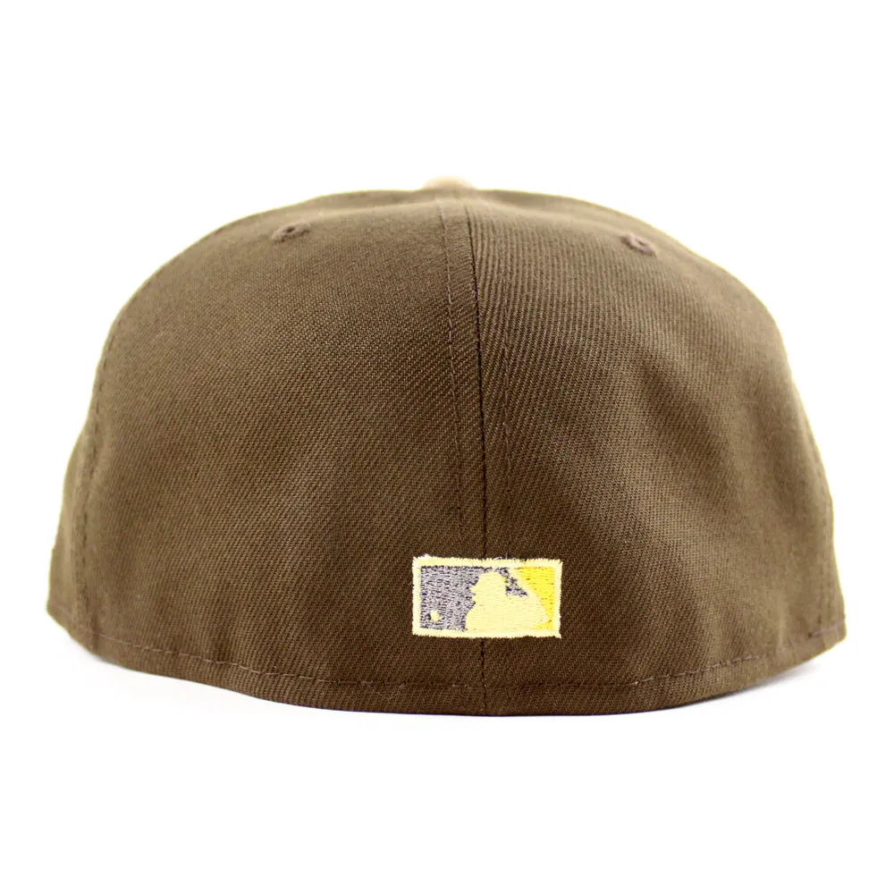 San Diego Padres Petco Park New Era 59Fifty Fitted Hat (Walnut Camel Khaki Brim)