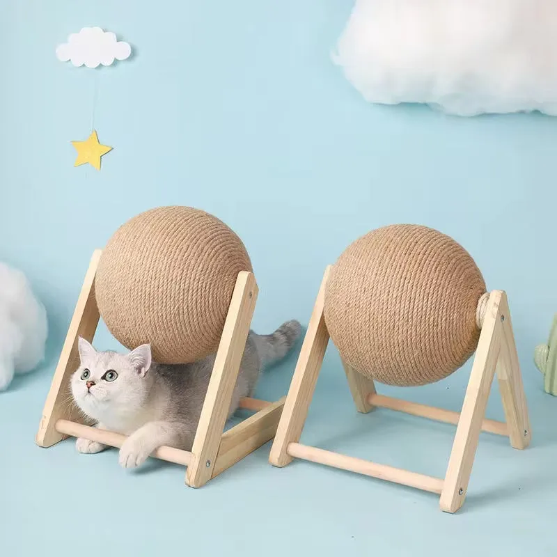 Sisal Rope Cat Scratching Ball – Paws Grinding Toy & Scratcher