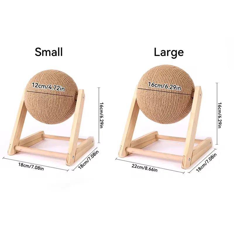 Sisal Rope Cat Scratching Ball – Paws Grinding Toy & Scratcher